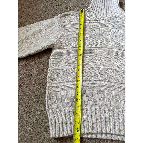 Vintage Munsing Wear Turtleneck Sweater Cream Retro Classic Grandpa Made in USA - Picture 4 of 7